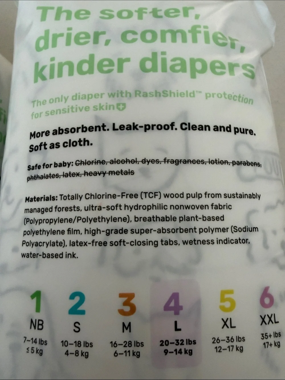 2 Pack Size 4 Clear + Dry Diapers Parasol New Unopened